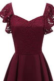 Sweetheart Burgundy Cocktail Party Robe