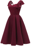 Sweetheart Burgundy Cocktail Party Robe