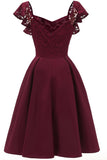 Sweetheart Burgundy Cocktail Party Robe