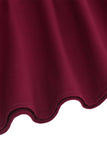 Sweetheart Burgundy Cocktail Party Robe