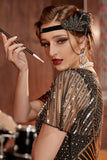 Ensemble d’accessoires flapper noir des années 1920