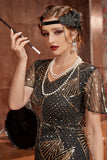 Ensemble d’accessoires flapper noir des années 1920