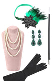 Ensembles d’accessoires de fête verts des années 20