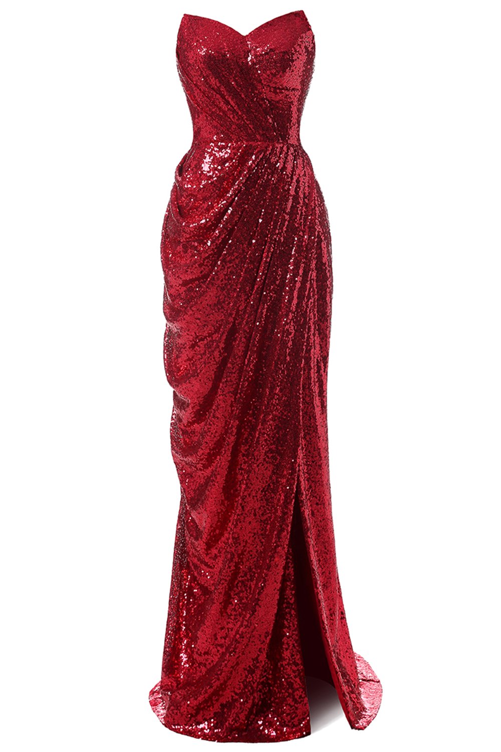 Robe rouge sirène à paillettes