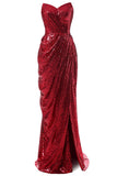 Robe rouge sirène à paillettes