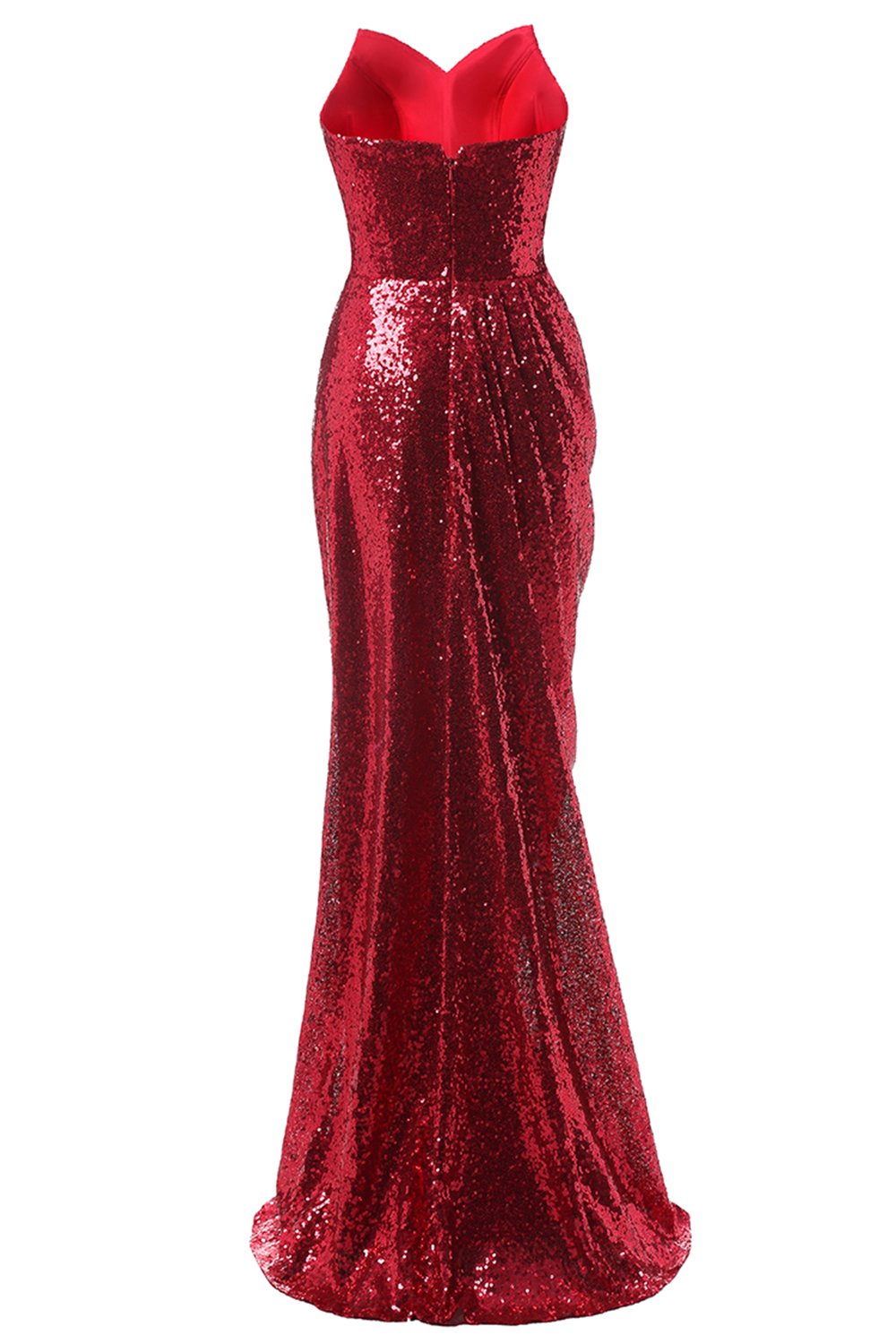 Robe rouge sirène à paillettes