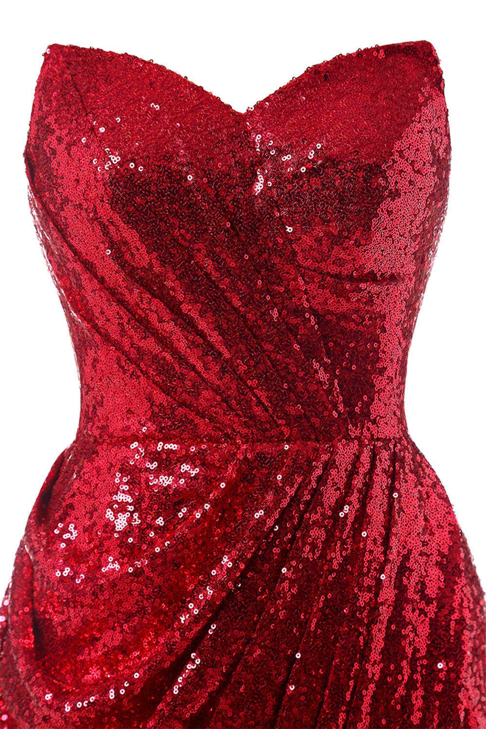 Robe rouge sirène à paillettes