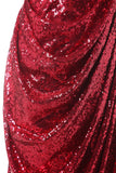 Robe rouge sirène à paillettes