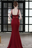 Robe formelle de bal longue sirène noire