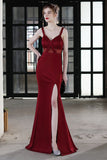 Robe formelle de bal longue sirène noire