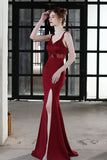 Robe formelle de bal longue sirène noire