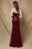 Bourgogne Sirène Paillettes Robe de fête