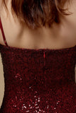Bourgogne Sirène Paillettes Robe de fête