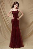 Bourgogne Sirène Paillettes Robe de fête