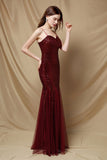 Bourgogne Sirène Paillettes Robe de fête