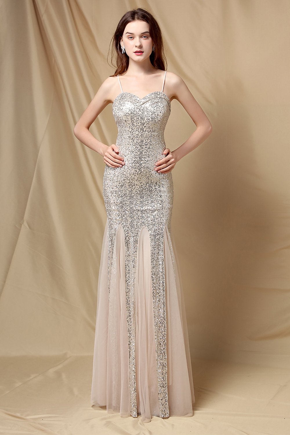 Bourgogne Sirène Paillettes Robe de fête