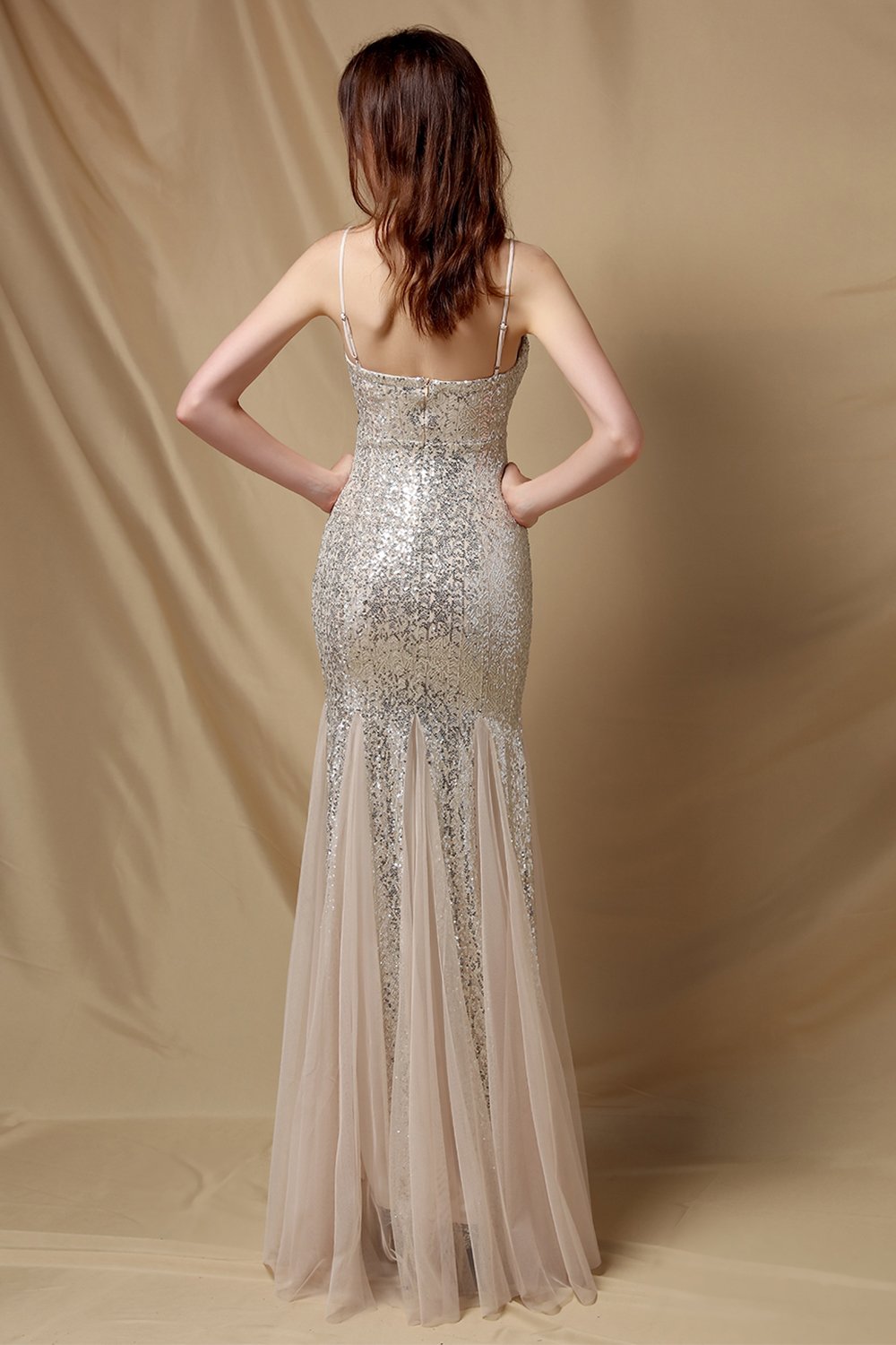 Bourgogne Sirène Paillettes Robe de fête
