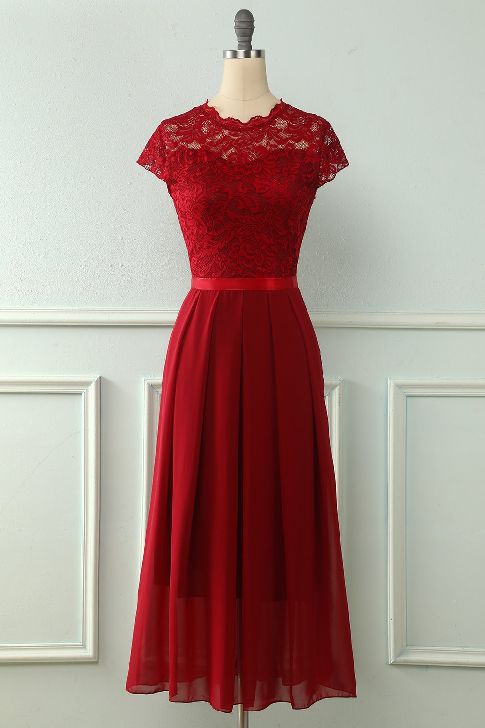 Robe de mariée en dentelle Navy Midi