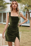 Robe de fête de Noël vert armée