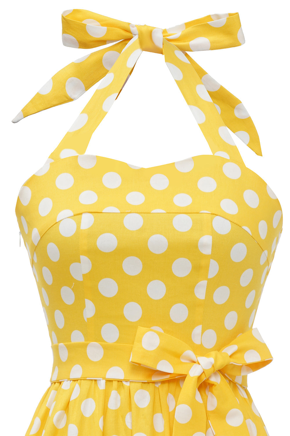 Robe Halter Blue Polka Dots années 50