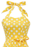 Robe Halter Blue Polka Dots années 50