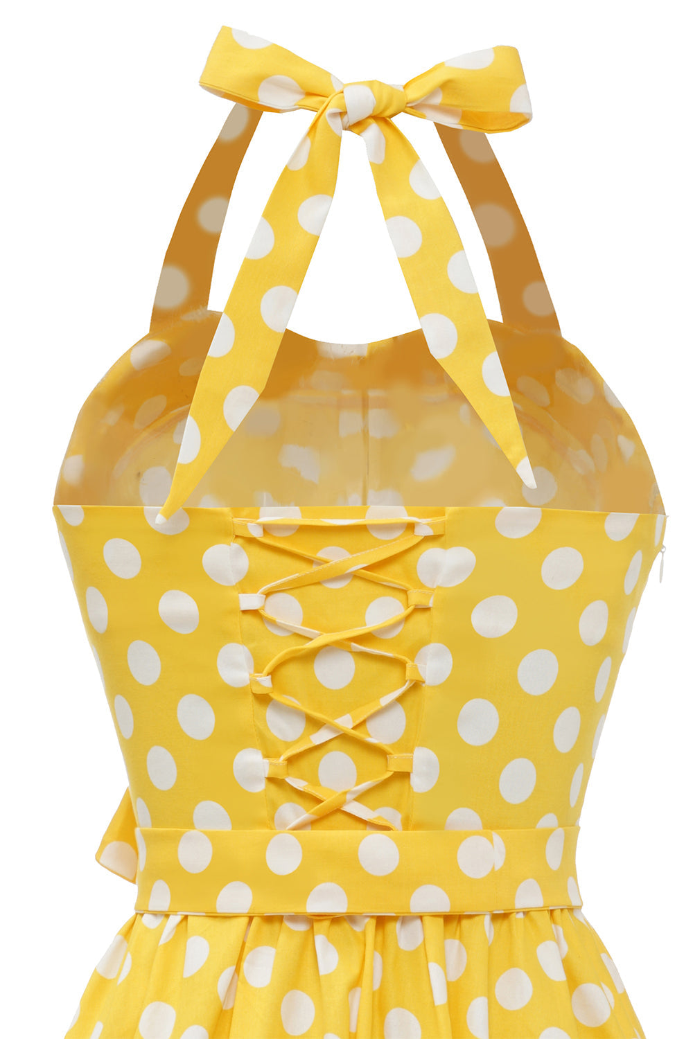 Robe Halter Blue Polka Dots années 50