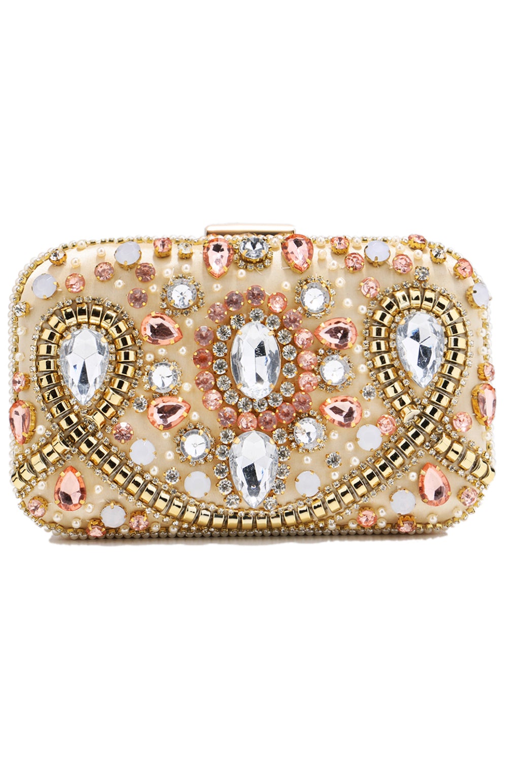 Pochette brodée de fête avec perles