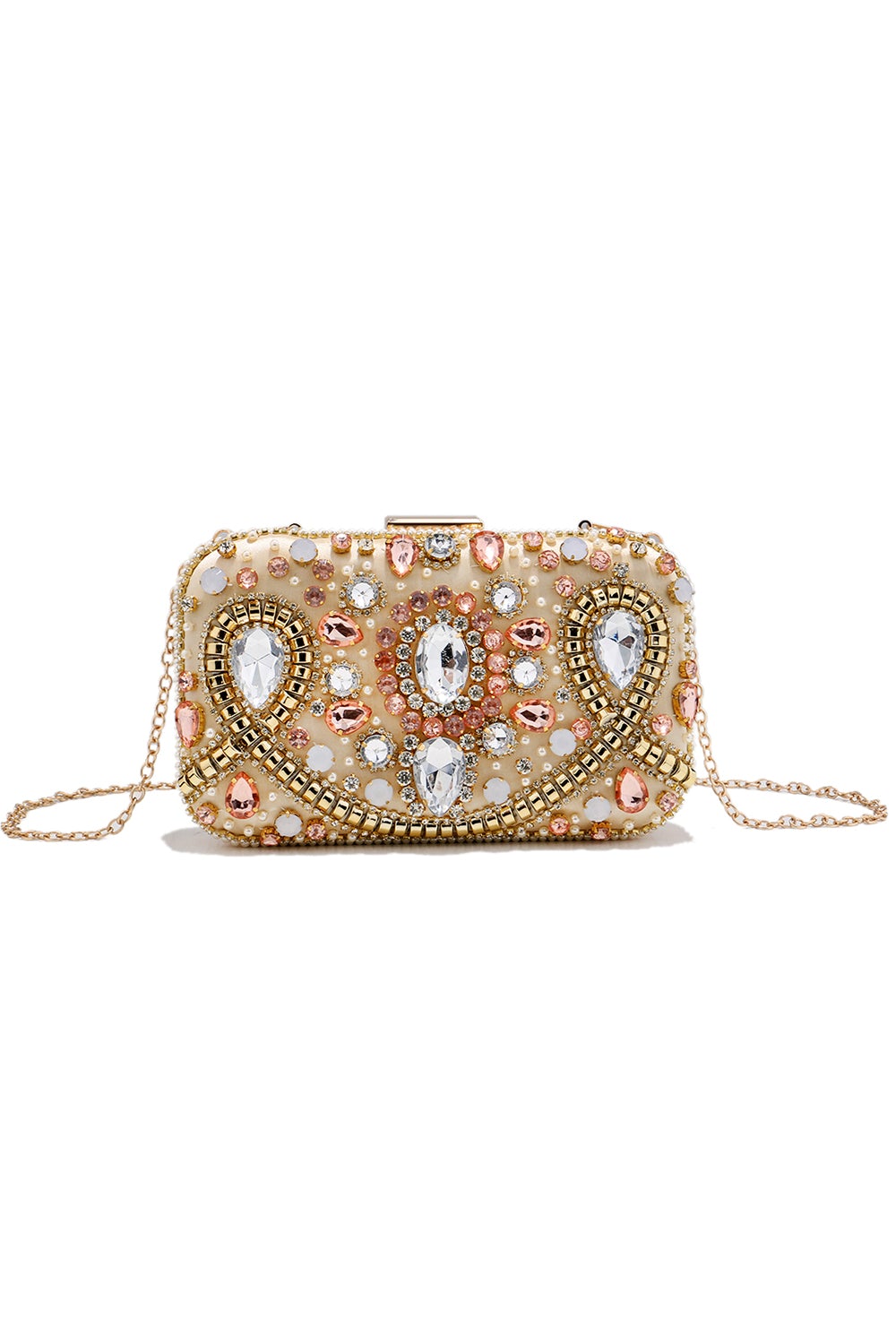 Pochette brodée de fête avec perles