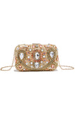 Pochette brodée de fête avec perles