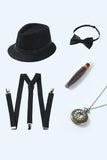 Ensemble d’accessoires gris des années 20 pour hommes