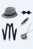 Ensemble d’accessoires blanc des années 20 pour hommes