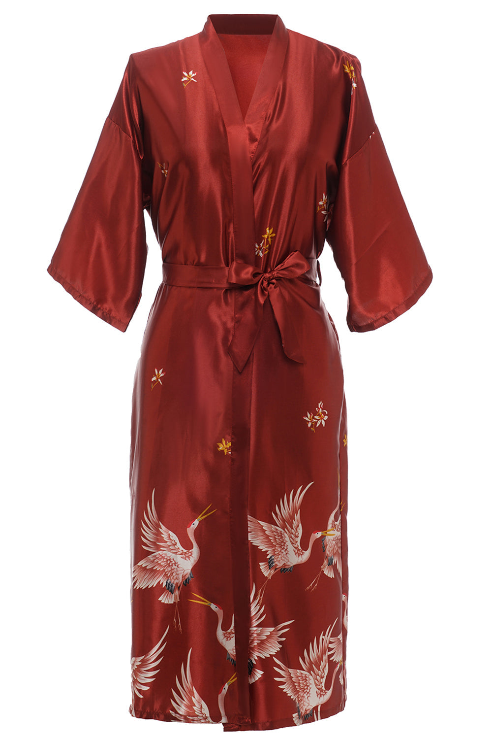 Robe de mariée imprimée grue de Bourgogne