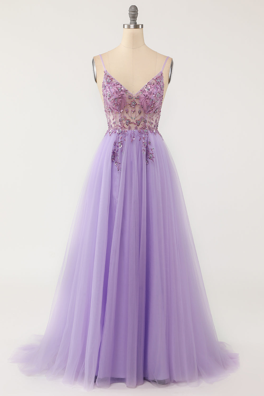 Robe de bal bleu clair en tulle