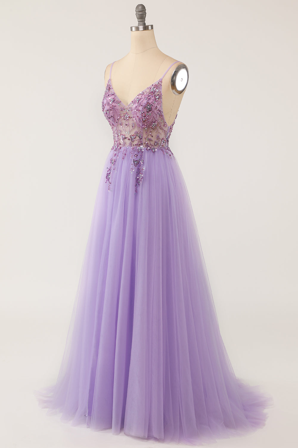 Robe de bal bleu clair en tulle