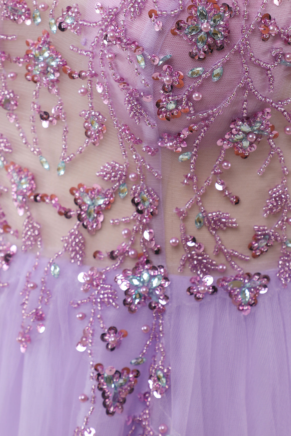 Robe de bal bleu clair en tulle
