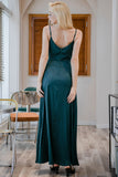 Robe de Bal Longue Simple Vert Foncé