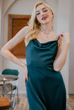 Robe de Bal Longue Simple Vert Foncé