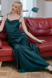 Robe de Bal Longue Simple Vert Foncé