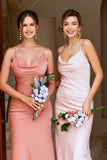 Gaine Spaghetti Straps Blush Robe de demoiselle d’honneur