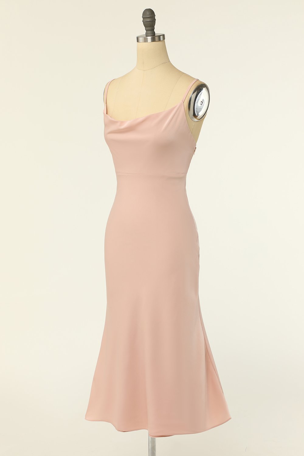 Gaine Spaghetti Straps Blush Robe de demoiselle d’honneur