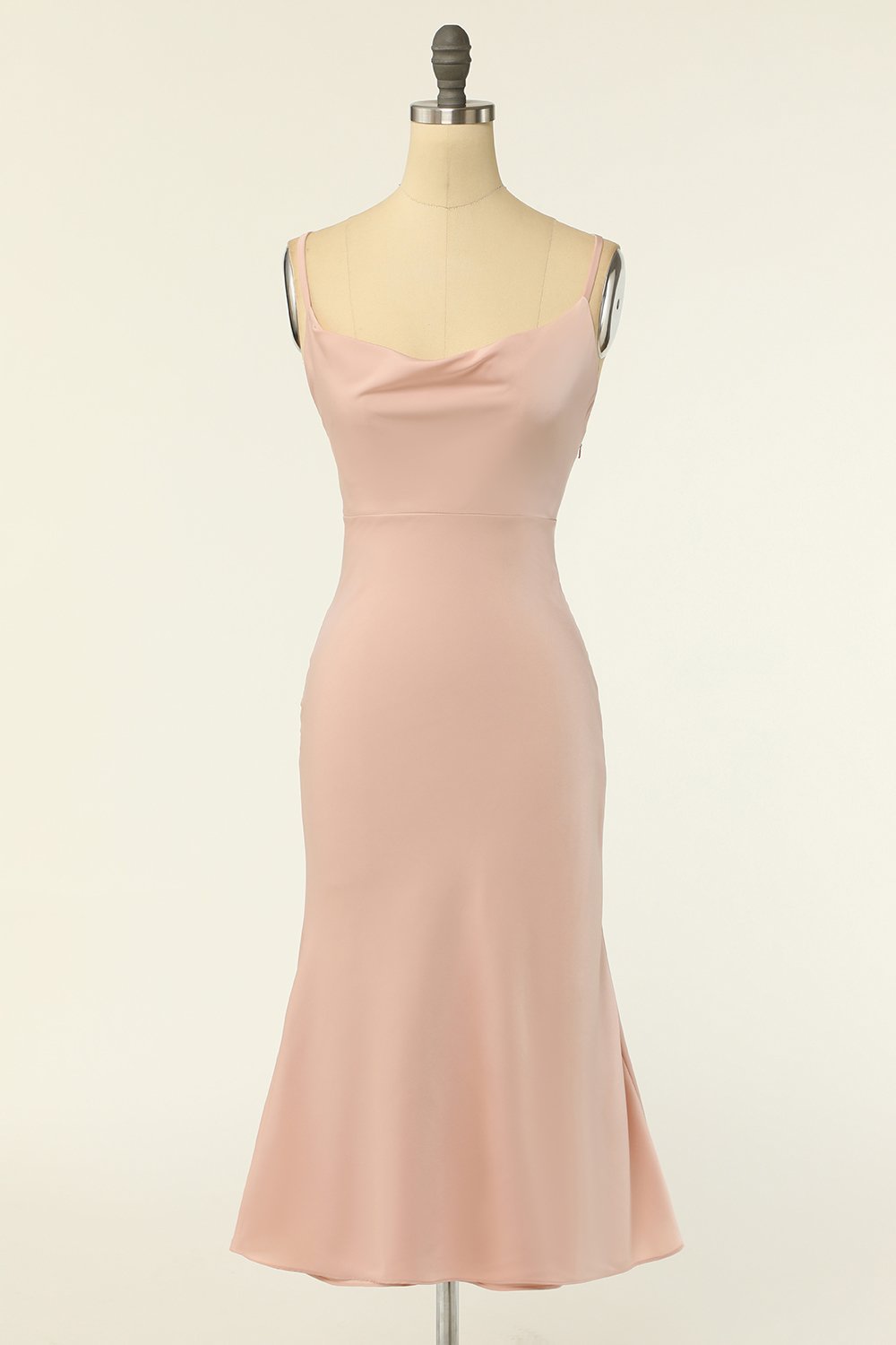 Gaine Spaghetti Straps Blush Robe de demoiselle d’honneur