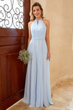 Robe de demoiselle d’honneur brun rouille à dos ouvert