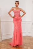 Robe de bal en tulle de corail