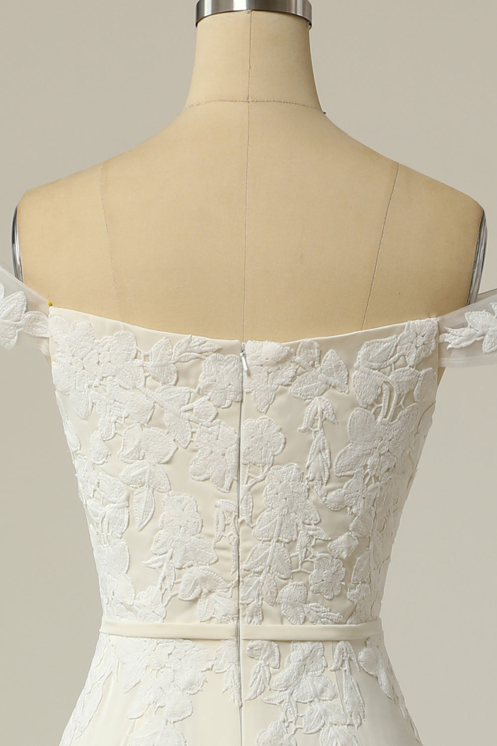 Mermaid Off the Shoulder Robe de mariée blanche avec appliques