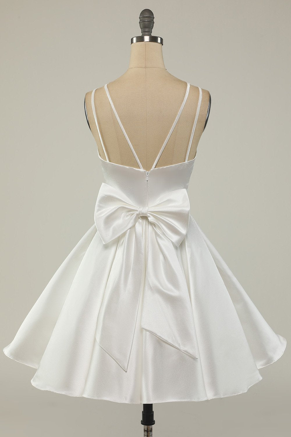 Robe de bal courte en satin vert