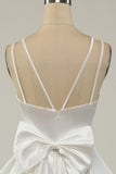 Robe de bal courte en satin vert