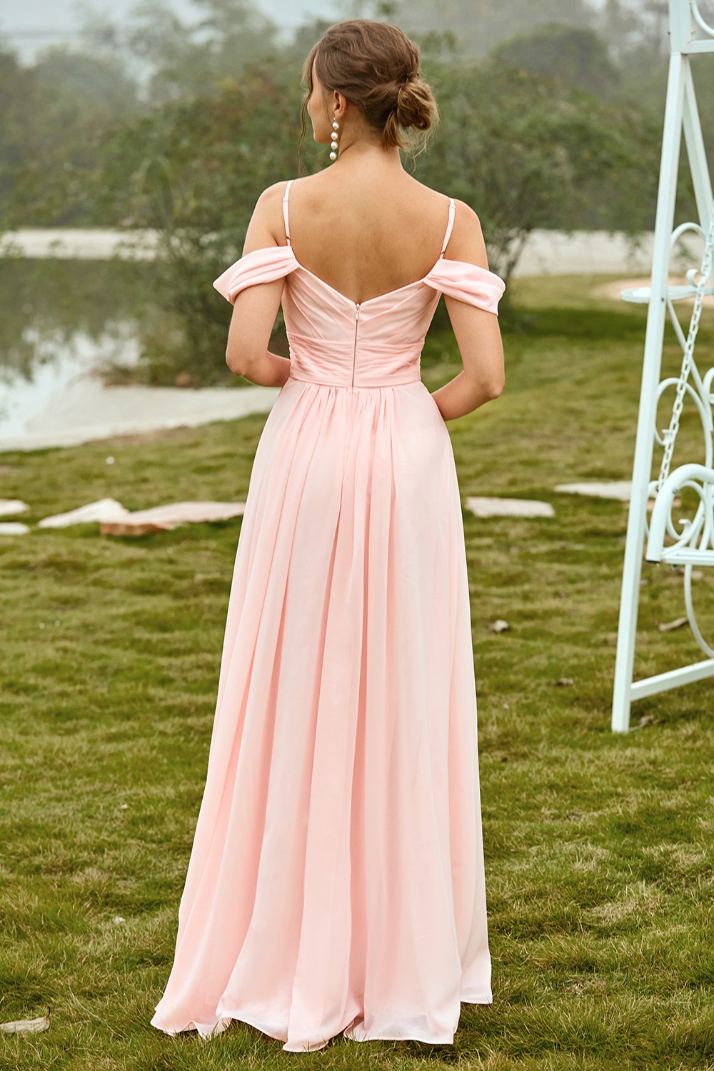Robe de demoiselle d’honneur Blush Off Shoulder Blush