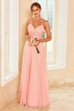 Robe de demoiselle d’honneur En dentelle Blush