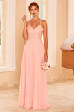 Robe de demoiselle d’honneur En dentelle Blush