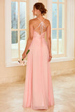 Robe de demoiselle d’honneur En dentelle Blush